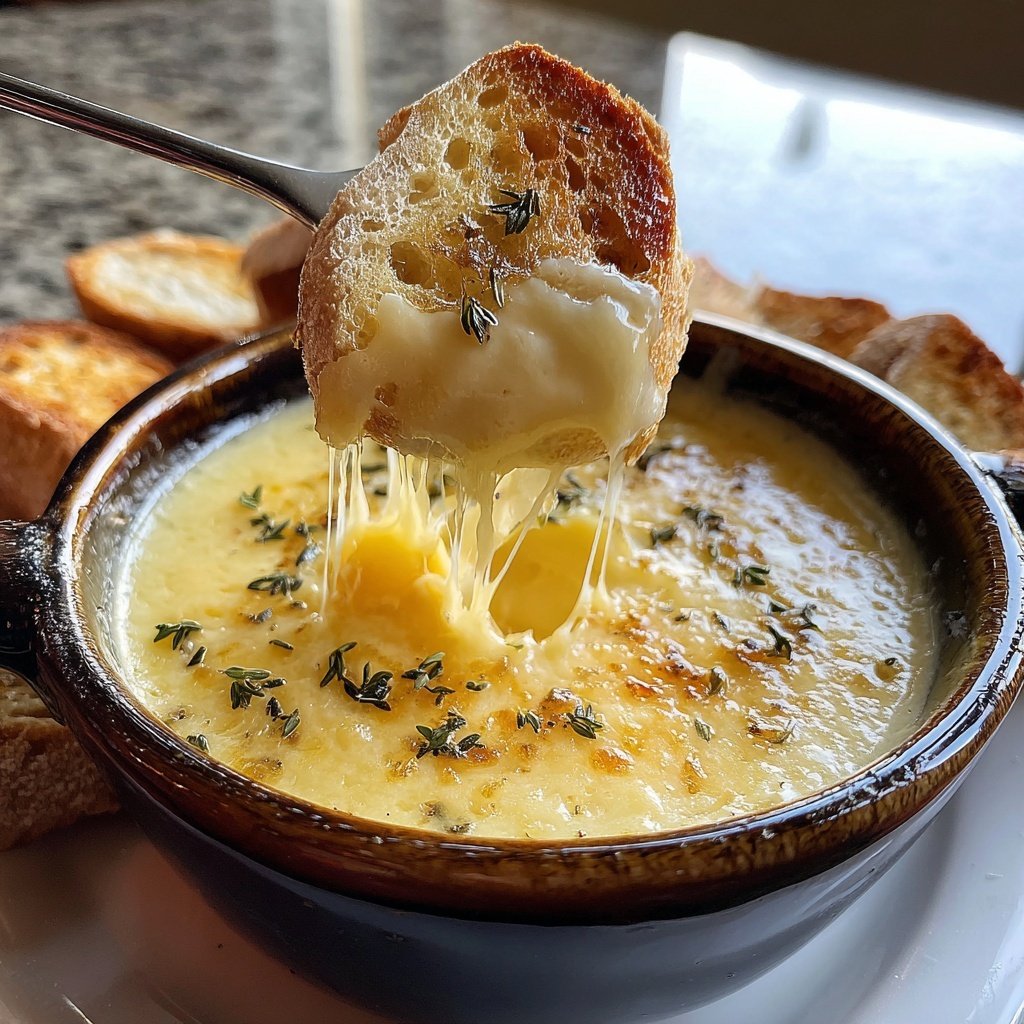 Fondue with Smoked Swiss and Thyme