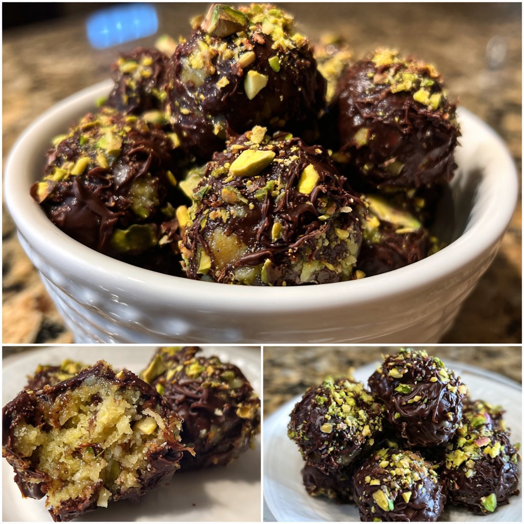 Chocolate Pistachio Coconut Bites