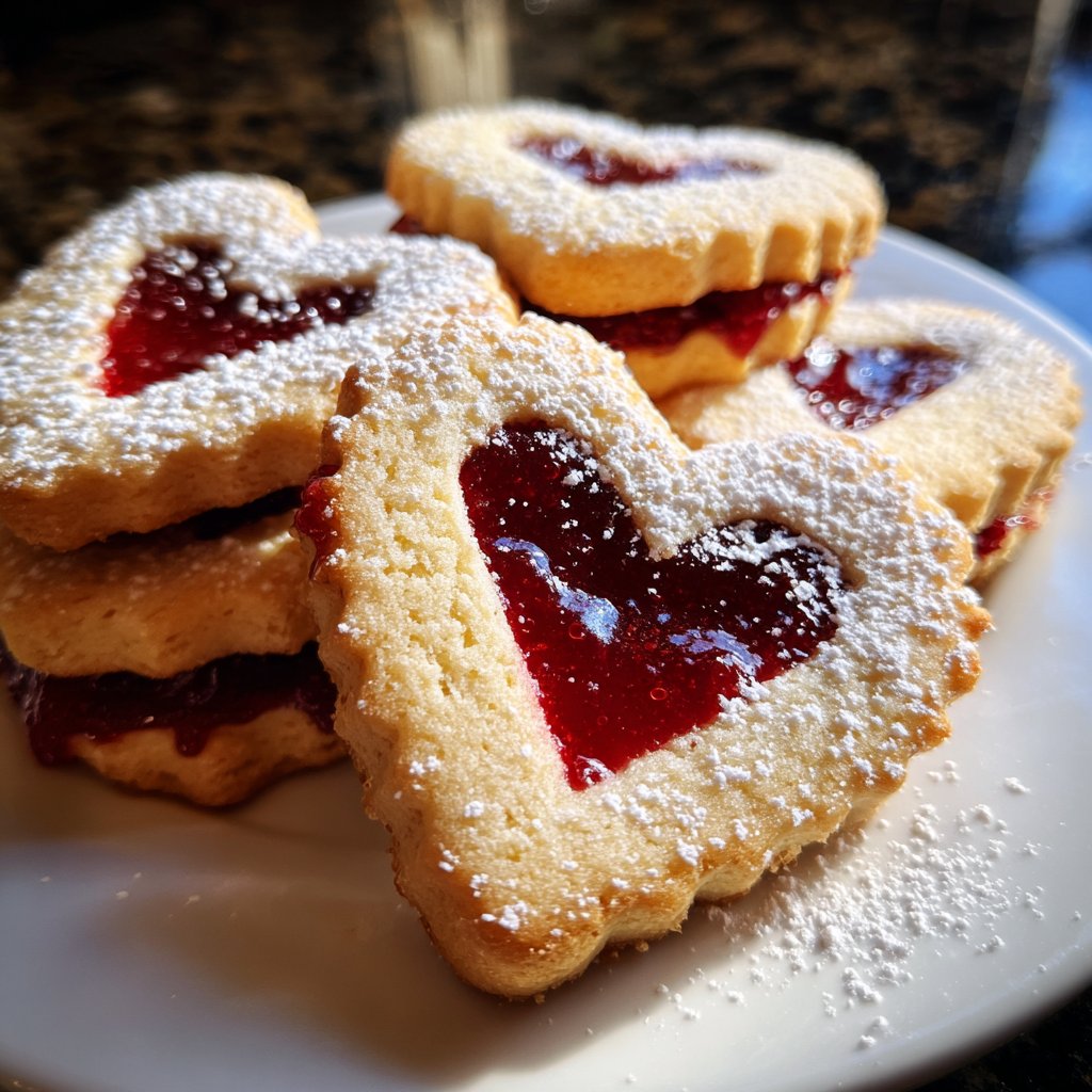 Heart-Shaped Linzer Cookies