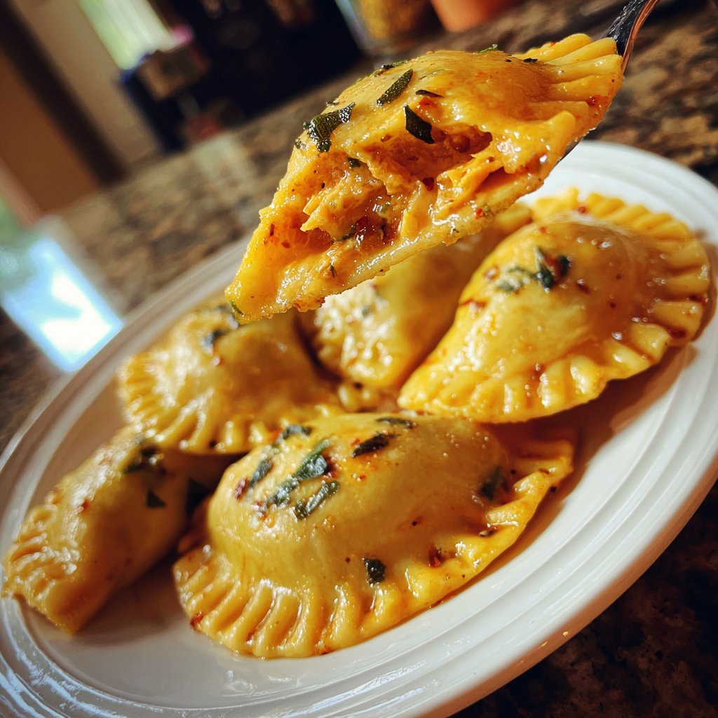 Butternut Squash Ravioli with Brown Butter