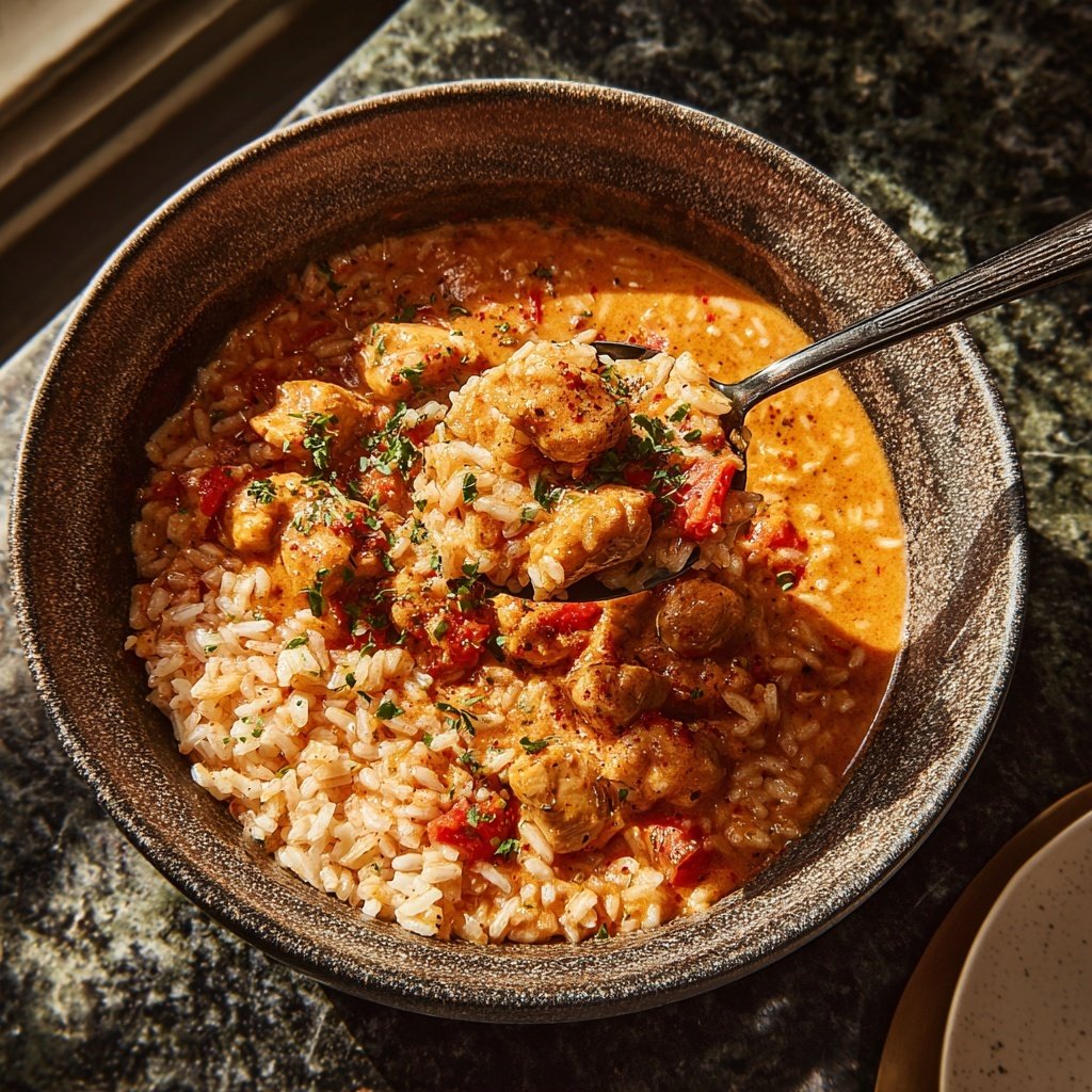Creamy Tomato Chicken Rice