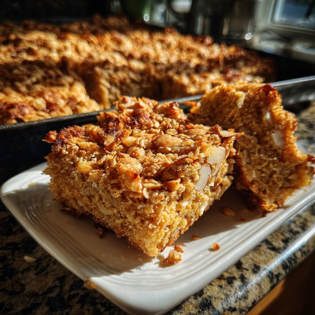 Vanilla Almond Oat Breakfast Squares