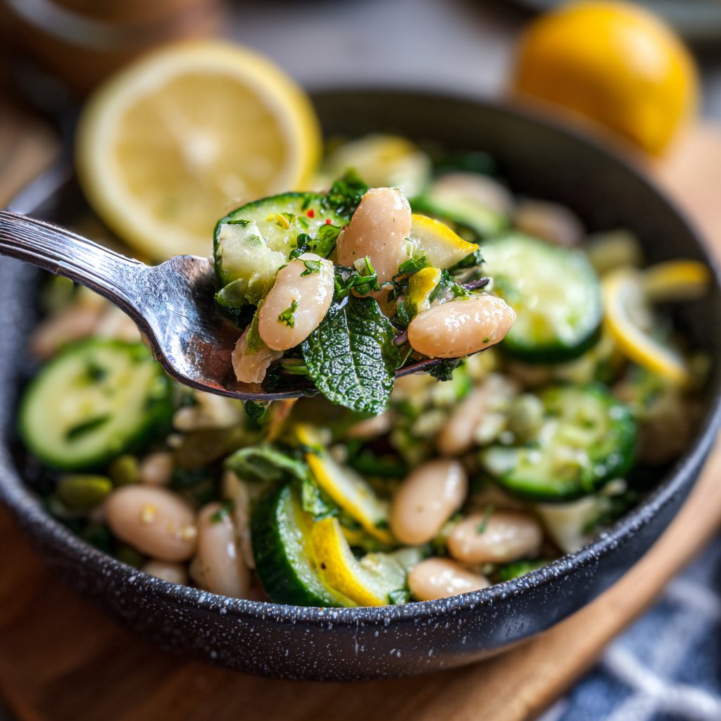 Healthy Lunch White Bean Lemon Salad