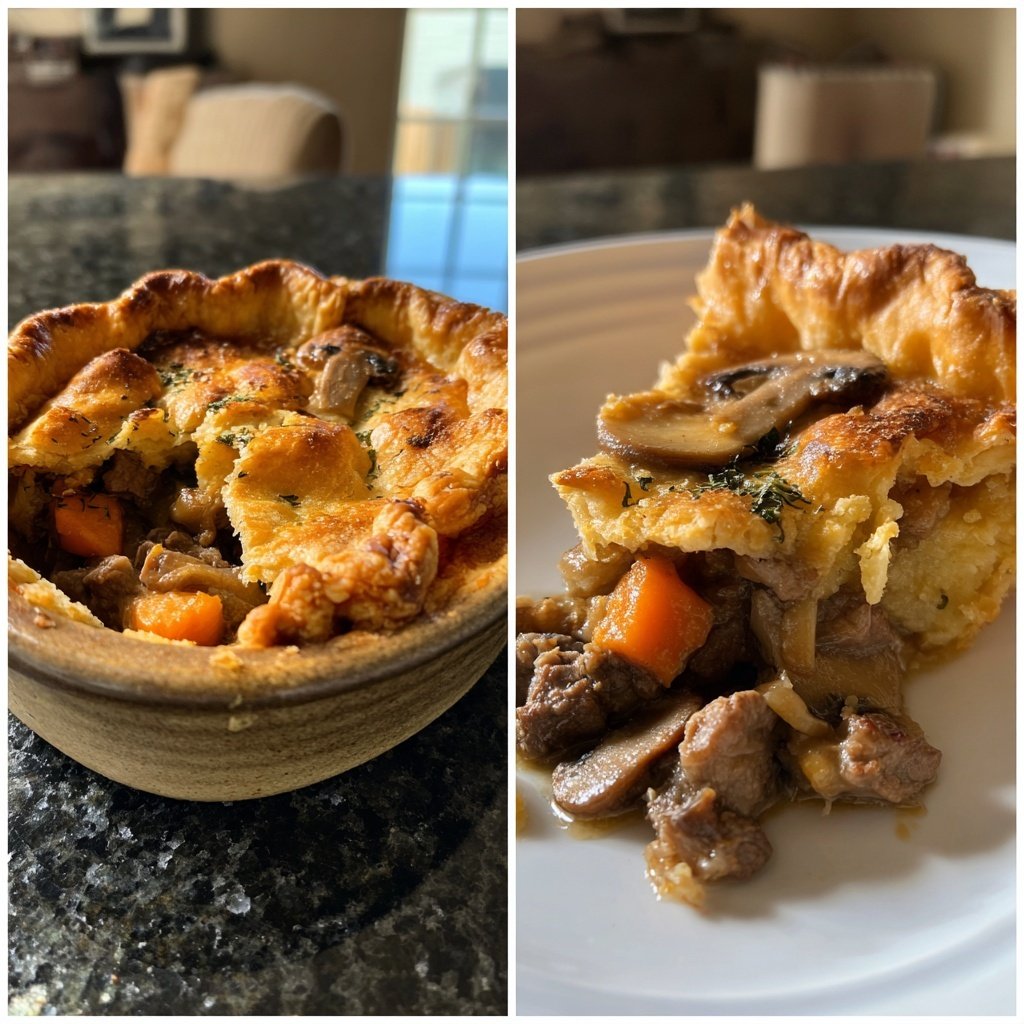 Comfort Food Beef and Mushroom Pot Pie