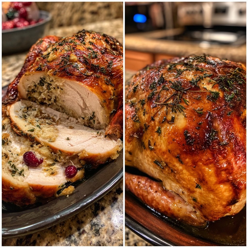 Seasonal & Festive Thanksgiving Herb Stuffed Turkey