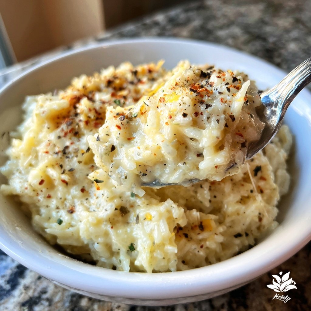 Creamy Lemon Garlic Rice