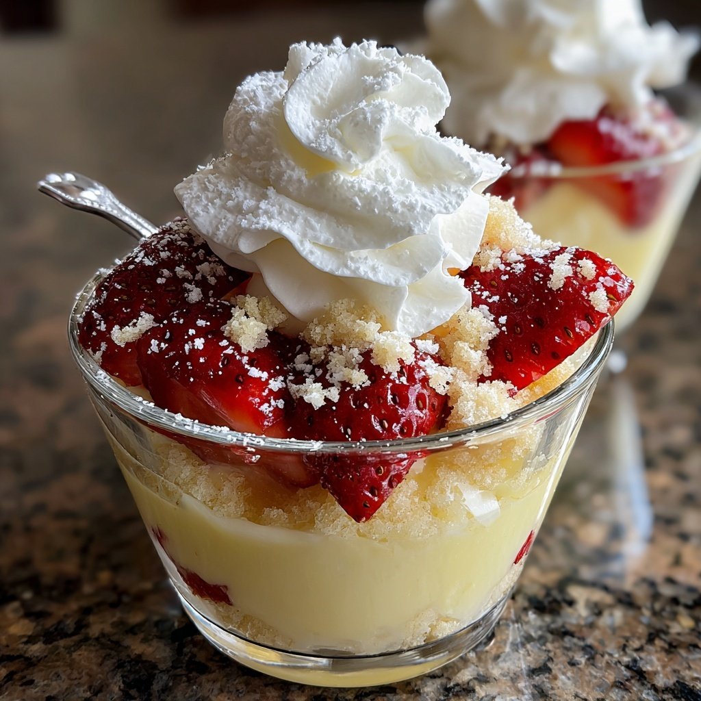 Strawberry Shortcake Pudding Cups