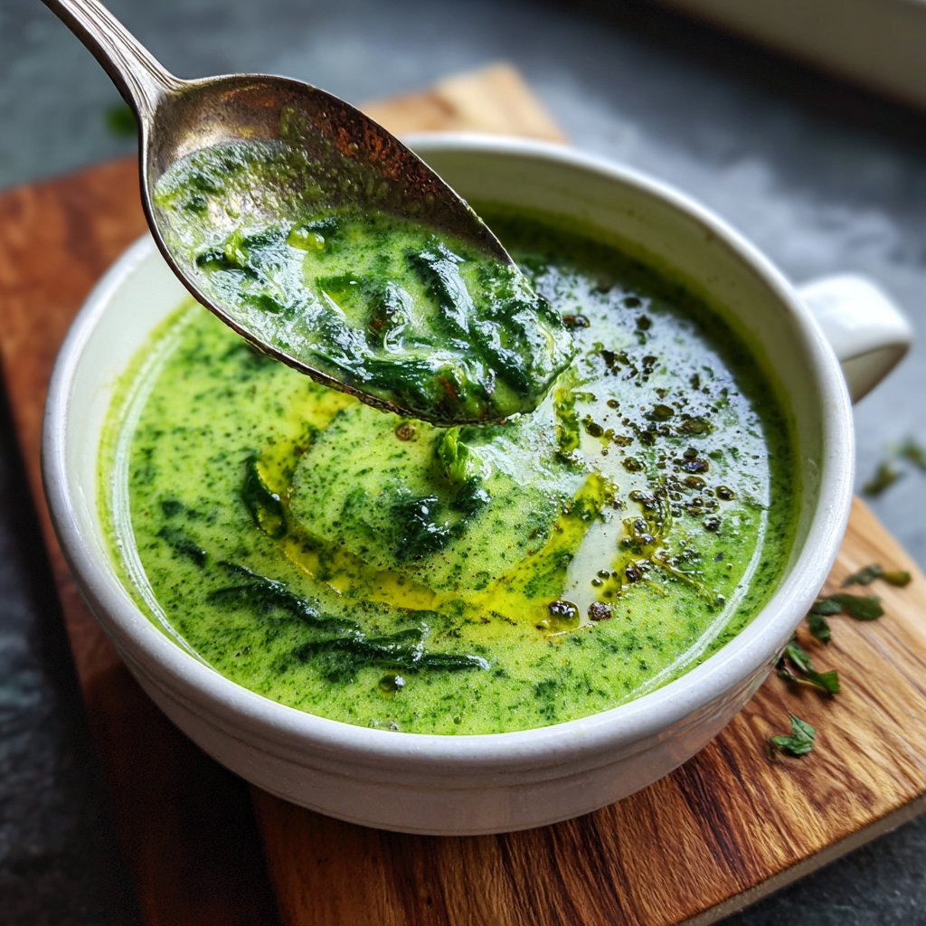 Creamy Lemon Spinach Soup