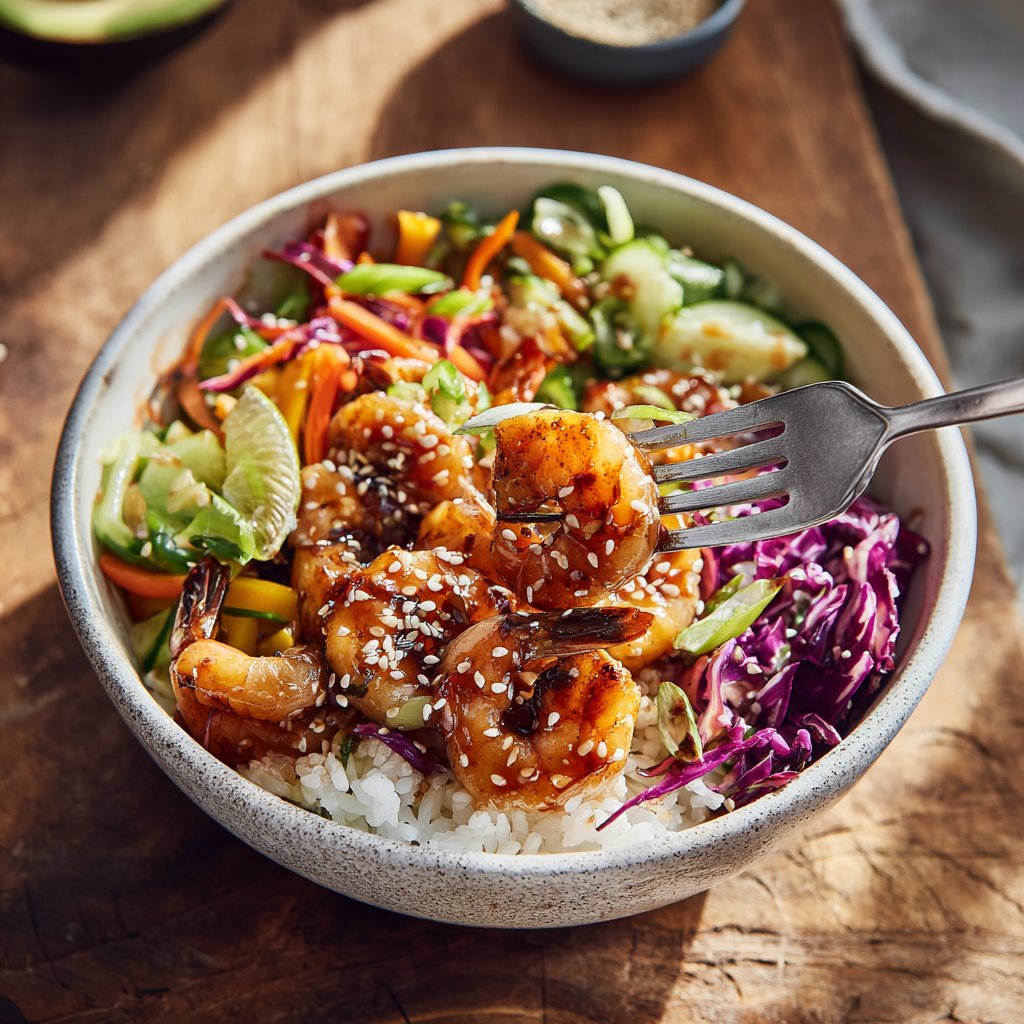 High Protein Shrimp Bowls