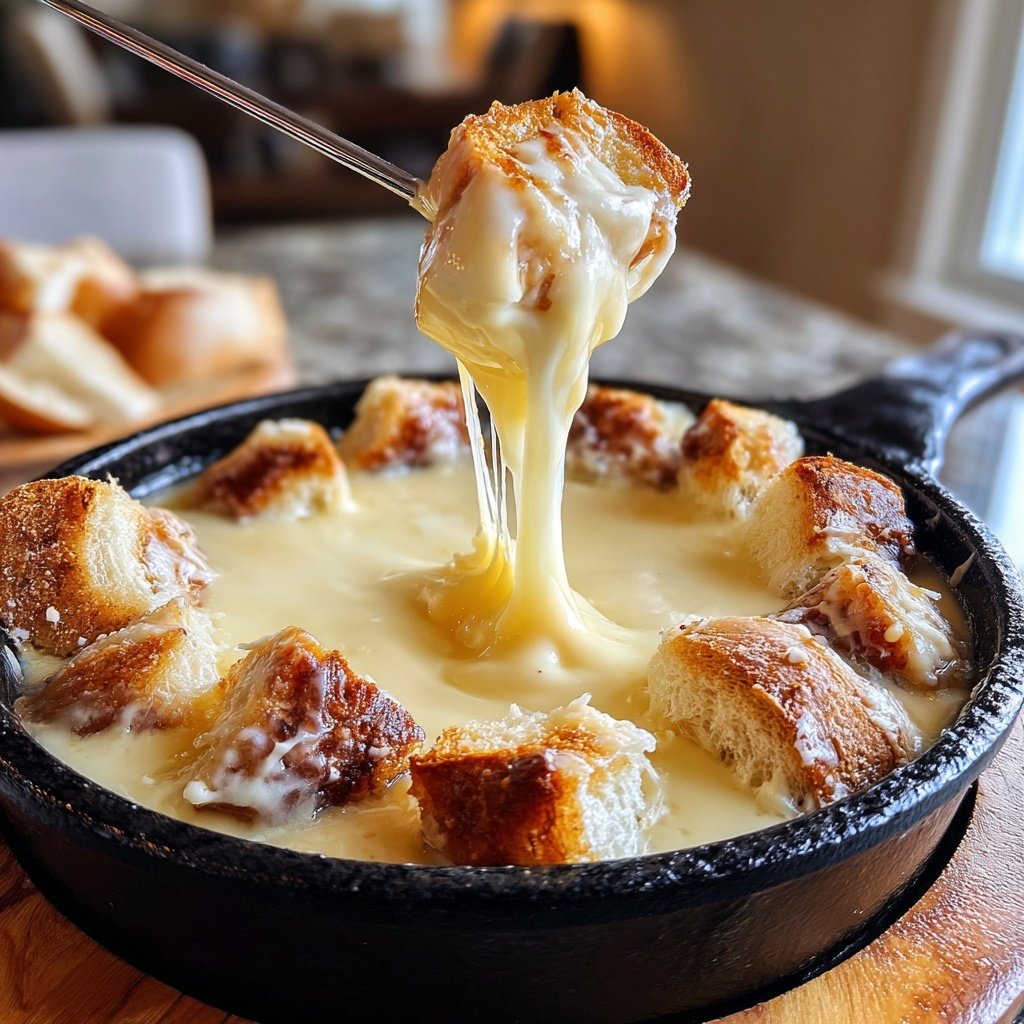 Fondue with Swiss Cheese and Kirsch