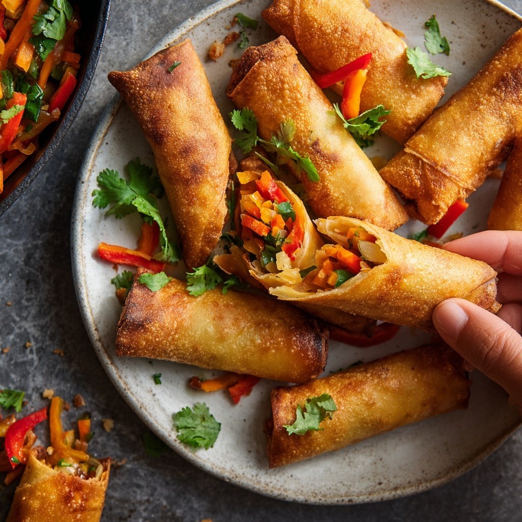Super Bowl Veggie Spring Rolls