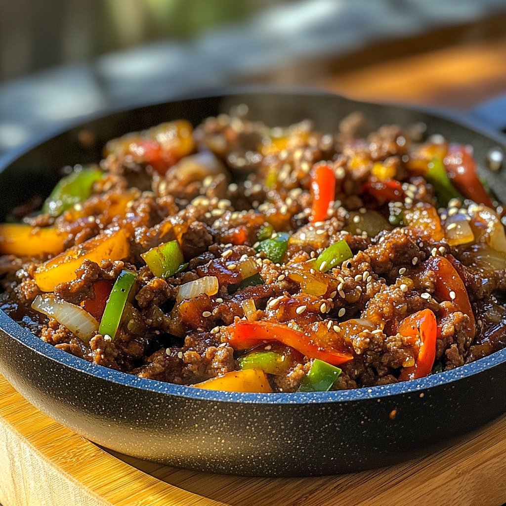 Ground Beef Skillet Asian Style