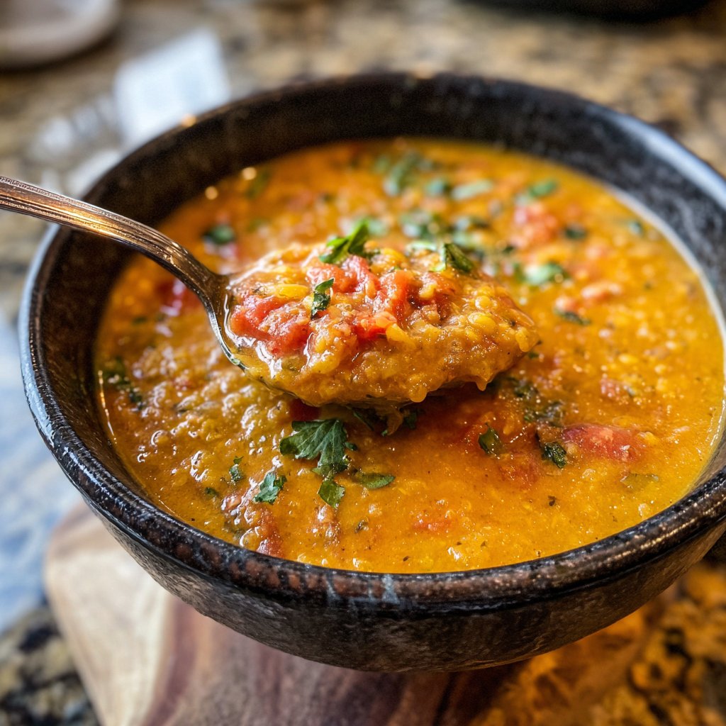 Creamy Tomato Lentil Soup