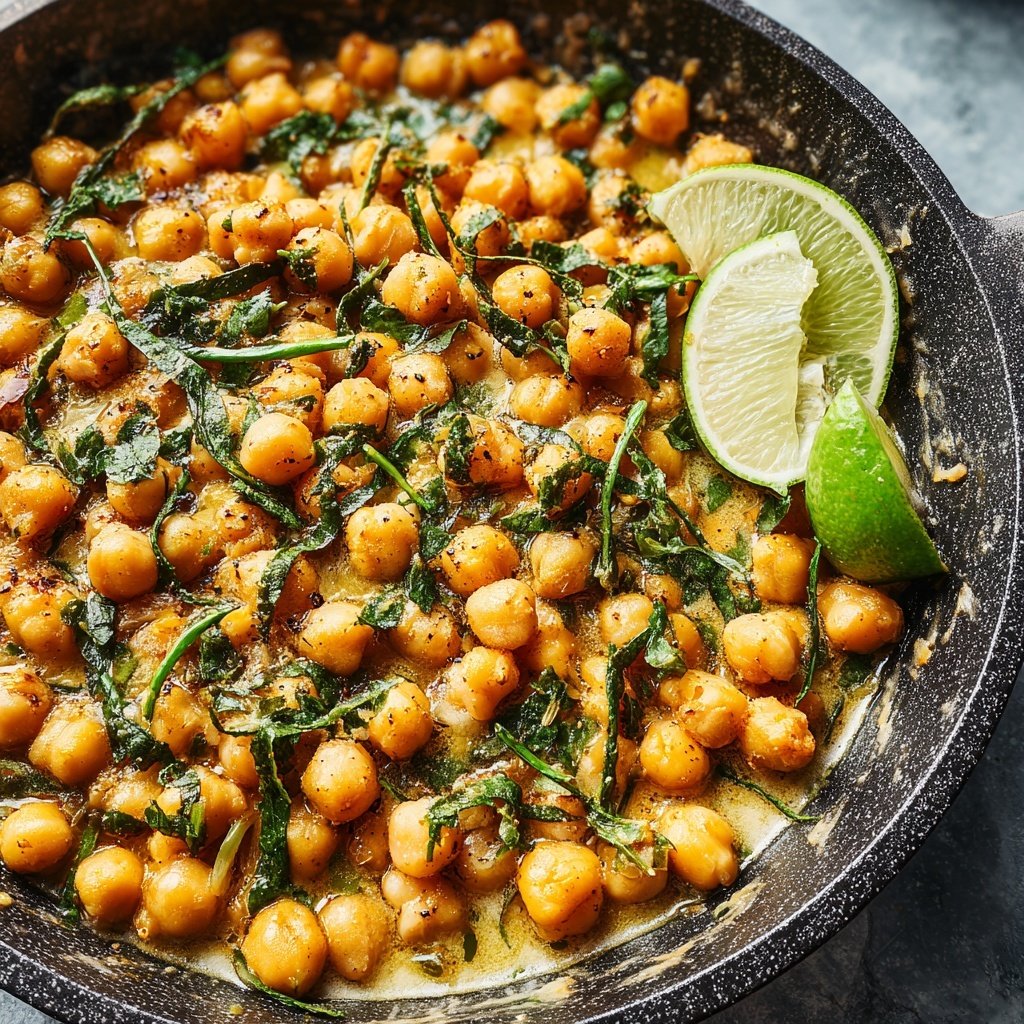 Jamaican Coconut Lime Chickpea Skillet