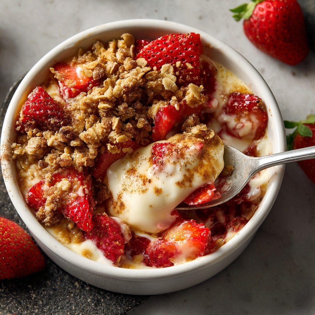 Strawberry Oat Yogurt Crumble