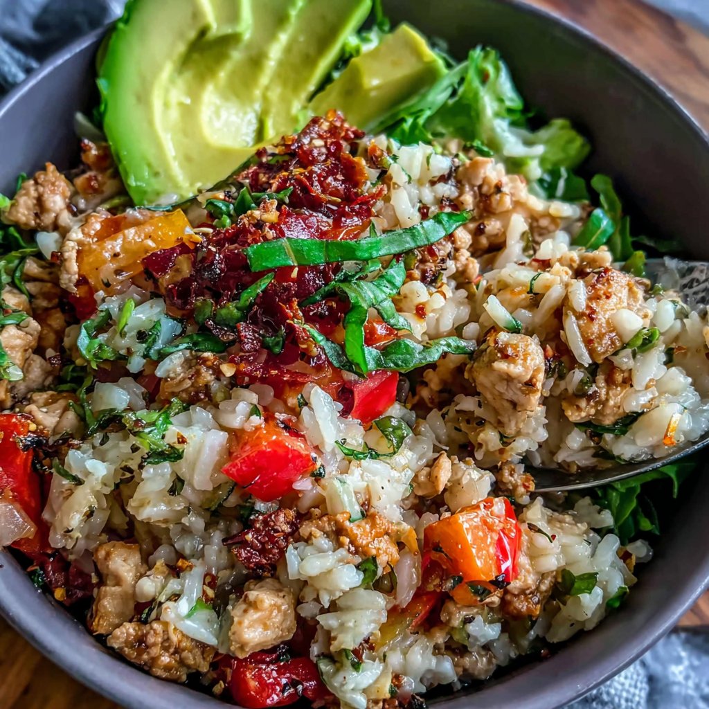 High Protein Turkey Rice Bowl