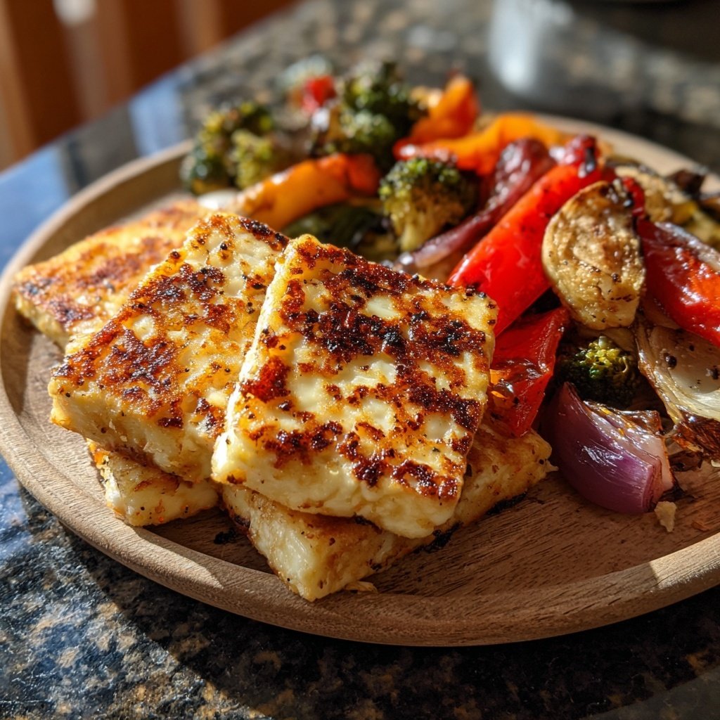 Grilled Halloumi With Vegetables