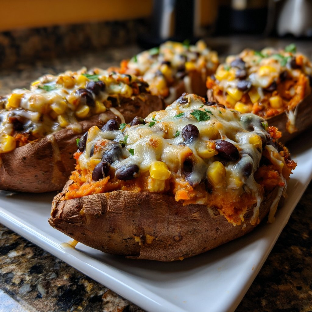 Valentine Dinner Stuffed Sweet Potatoes