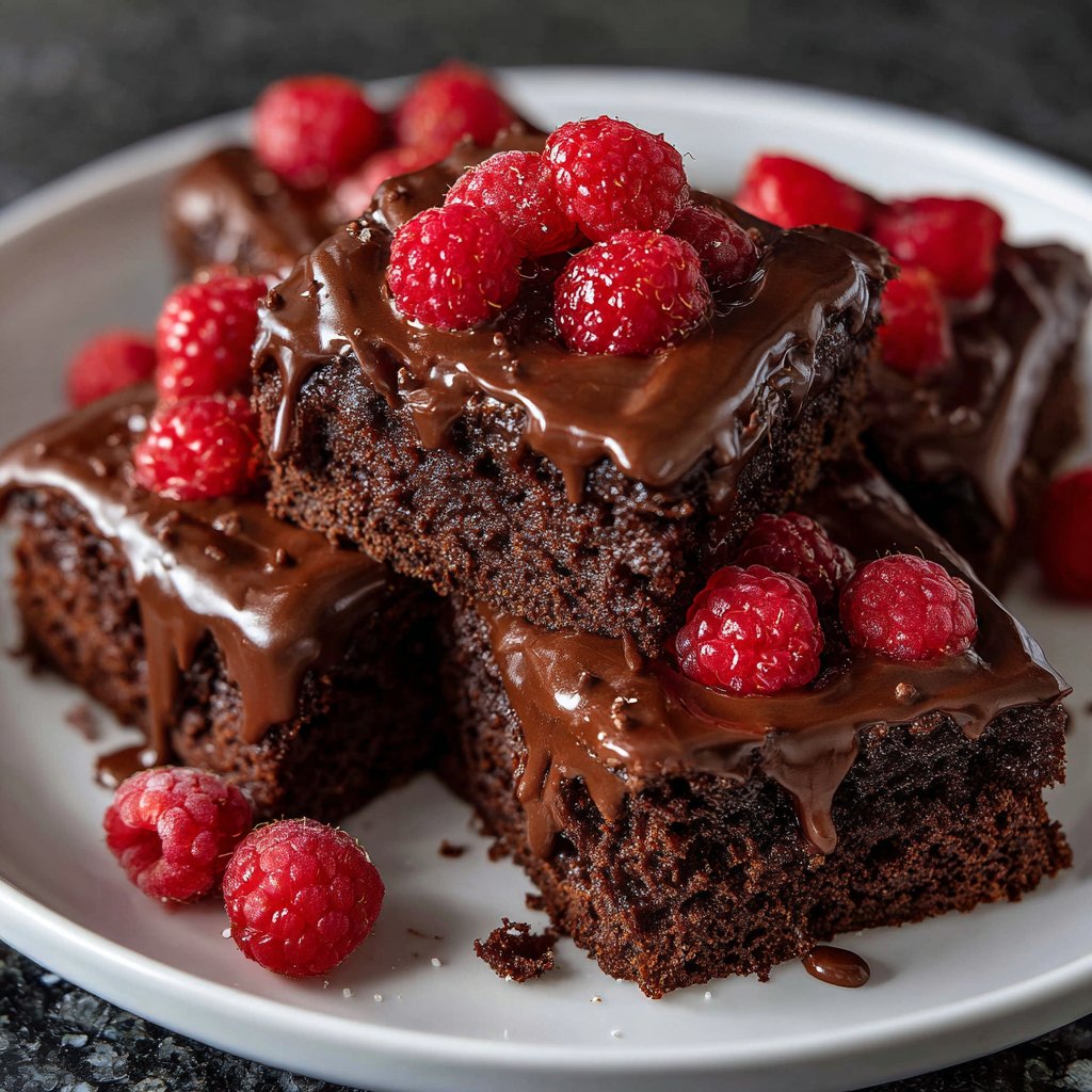 Chocolate Raspberry Sheet Cake